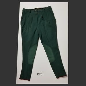 P76 PYTCHLEY Hunter Green Breeches 30R